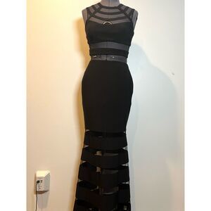 NWT Betsy & Adam Long Bodycon Dress with Cutouts